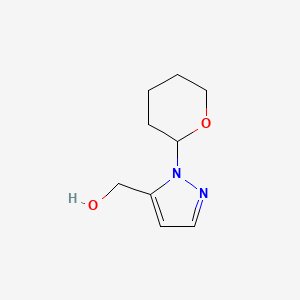 molecular formula C9H14N2O2 B6309471 (1-Tetrahydro-2H-pyran-2-yl-1H-pyrazol-5-yl)methanol;  95% CAS No. 1823866-20-1
