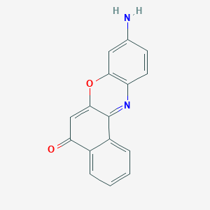 molecular formula C16H10N2O2 B6309489 9-Amino-5H-benzo[a]phenoxazin-5-one, 95% CAS No. 13456-56-9