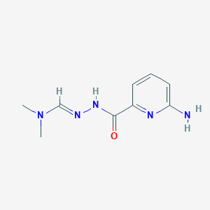 molecular formula C9H13N5O B6309492 6-Amino-N-[2-(dimethylamino)-1-azavinyl]pyridine-2-carboxamide CAS No. 1952356-97-6