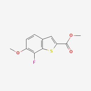 molecular formula C11H9FO3S B6309507 7-Fluoro-6-methoxy-benzo[b]thiophene-2-carboxylic acid methyl ester CAS No. 1954362-10-7