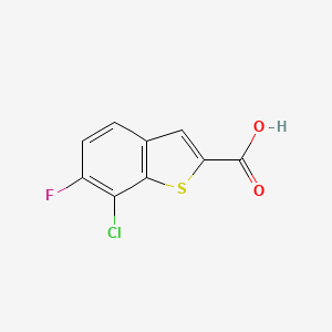 molecular formula C9H4ClFO2S B6309517 7-Chloro-6-fluoro-benzo[b]thiophene-2-carboxylic acid CAS No. 1935353-98-2