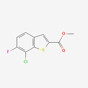 molecular formula C10H6ClFO2S B6309525 7-Chloro-6-fluoro-benzo[b]thiophene-2-carboxylic acid methyl ester CAS No. 1954362-55-0