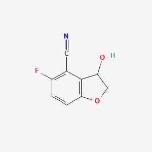 molecular formula C9H6FNO2 B6309550 5-Fluoro-3-hydroxy-2,3-dihydrobenzofuran-4-carbonitrile CAS No. 1951411-90-7