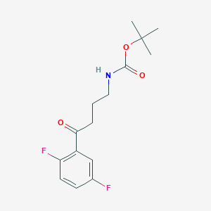 molecular formula C15H19F2NO3 B6309564 tert-butyl N-[4-(2,5-difluorophenyl)-4-oxo-butyl]carbamate CAS No. 1919868-79-3