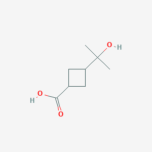molecular formula C8H14O3 B6309585 trans-3-(2-Hydroxypropan-2-yl)cyclobutane-1-carboxylic acid CAS No. 1940136-70-8