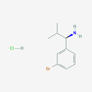 molecular formula C10H15BrClN B6309610 (R)-1-(3-溴苯基)-2-甲基丙烷-1-胺盐酸盐 CAS No. 1391566-64-5