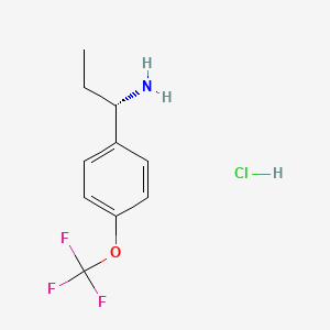 molecular formula C10H13ClF3NO B6309614 (S)-1-(4-(Trifluoromethoxy)phenyl)propan-1-amine hydrochloride CAS No. 1391484-89-1