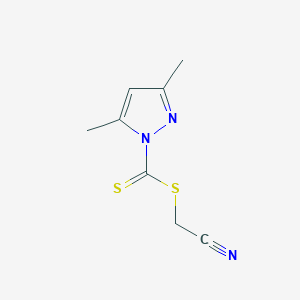 molecular formula C8H9N3S2 B6309654 Cyanomethyl (3,5-Dimethyl-1H-pyrazole)-carbodithioate, 95% CAS No. 1823403-92-4
