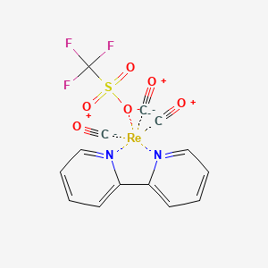 molecular formula C14H8F3N2O6ReS- B6309675 Trifluoromethylsulfonatotricarbonyl(2,2'-bipyridine)rhenium(I), 99% CAS No. 97170-94-0