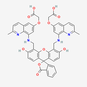 molecular formula C46H36N4O11 B6309685 2-{4,5-Bis[(6-(2-ethoxy-2-oxohydroxy)-2-methylquinolin-8-ylamino)methyl] CAS No. 1239877-07-6