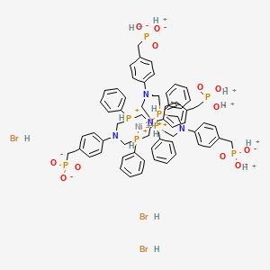 molecular formula C60H73Br3N4NiO12P8+4 B6309689 Bis{P,P'-1,5-diphenyl-3,7-bis[(4-hydrogenphosphonate)phenyl]-1,5,3,7-diazadiphosphocine} nickel(II) bromide CAS No. 1514896-39-9