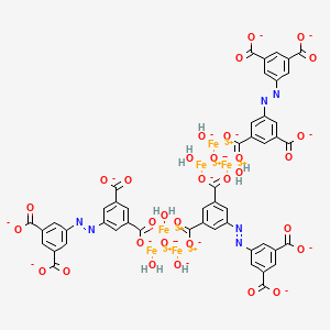 molecular formula C48H28Fe6N6O32 B6309725 Iron azobenzene tetracarboxylic, Porous [PCN-250(Fe)], CONEKTIC™ F250 CAS No. 1257379-88-6