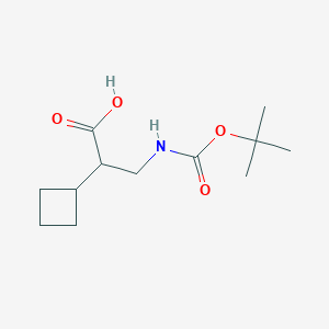 molecular formula C12H21NO4 B6309748 rac-3-Boc-amino-2-cyclobutyl-propionic acid CAS No. 1858250-19-7