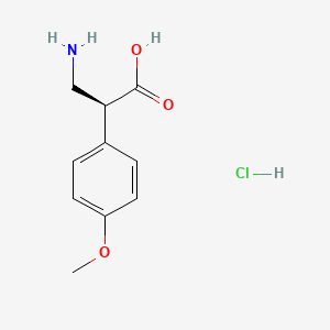 molecular formula C10H14ClNO3 B6309784 (S)-3-Amino-2-(4-methoxy-phenyl)-propionic acid hydrochloride CAS No. 1858273-29-6