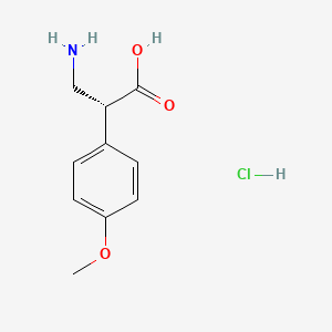 molecular formula C10H14ClNO3 B6309792 (R)-3-Amino-2-(4-methoxy-phenyl)-propionic acid hydrochloride CAS No. 1858273-18-3