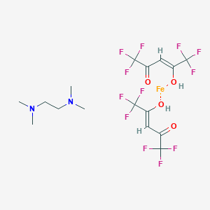 molecular formula C16H20F12FeN2O4 B6309847 双(六氟乙酰丙酮酸)(N,N,N',N'-四甲基乙二胺)铁(II)，min. 98% CAS No. 73450-43-8