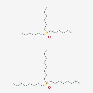 molecular formula C42H90O2P2 B6309855 三正己基氧化膦/三正辛基氧化膦，最小值。92% [混合物 R3P(O)，R2R'P(O)，RR'2P(O)，R'3P(O)] CAS No. 100786-00-3