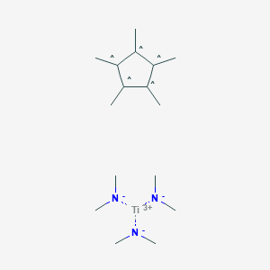molecular formula C16H33N3Ti B6309857 Pentamethylcyclopentadienyltris (dimethylamino)titanium(IV), 99% CAS No. 154940-96-2