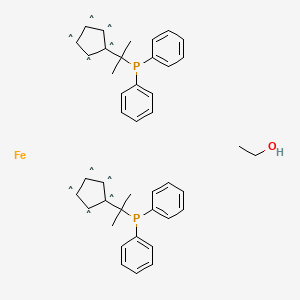 molecular formula C42H46FeOP2 B6309873 1,1'-bis(1-diphenylphosphino-1-methylethyl)ferrocene CAS No. 109313-83-9