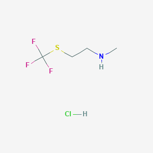 molecular formula C4H9ClF3NS B6309912 N-Methyl-2-(trifluoromethylthio)ethyl amine hydrochloride, 97% CAS No. 1858249-60-1