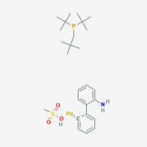 molecular formula C26H43NO3PPdS- B6309924 Methanesulfonato(di-t-butylneopentylphosphine)(2'-amino-1,1'-biphenyl-2-yl)palladium(II), min. 98% CAS No. 1507403-89-5