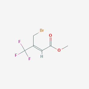 molecular formula C6H6BrF3O2 B6309947 3-溴甲基-4,4,4-三氟-2-丁烯酸甲酯, 97% CAS No. 82648-69-9