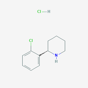 molecular formula C11H15Cl2N B6309956 (S)-2-(2-Chlorophenyl)piperidine hydrochloride CAS No. 1391503-71-1