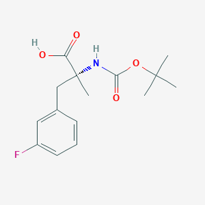 molecular formula C15H20FNO4 B6309983 Boc-alpha-methyl-D-3-fluorophenylalanine (Boc-D-aMePhe(3-F)-OH) CAS No. 1410792-21-0