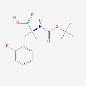 molecular formula C15H20FNO4 B6309989 Boc-alpha-methyl-D-2-fluorophenylalanine (Boc-D-aMePhe(2-F)-OH) CAS No. 1410792-24-3