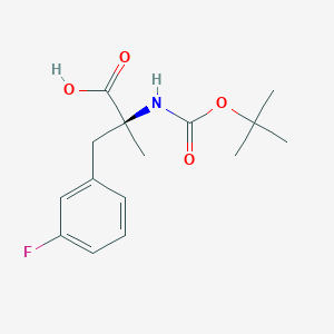 molecular formula C15H20FNO4 B6309996 Boc-alpha-methyl-L-3-fluorophenylalanine (Boc-L-aMePhe(3-F)-OH) CAS No. 1410792-25-4