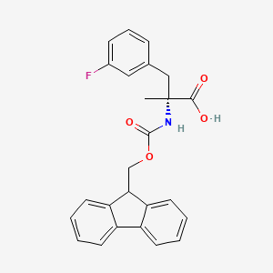 molecular formula C25H22FNO4 B6309999 Fmoc-alpha-methyl-D-3-fluorophenylalanine (Fmoc-D-aMePhe(3-F)-OH) CAS No. 1410792-22-1