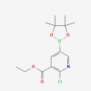 molecular formula C14H19BClNO4 B6310010 6-Chloro-5-(ethoxycarbonyl)pyridine-3-boronic acid pinacol ester CAS No. 741709-69-3