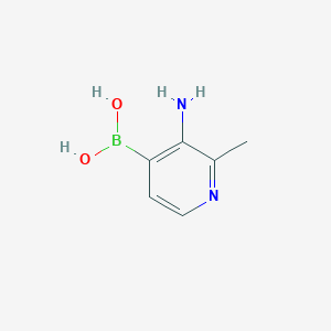 molecular formula C6H9BN2O2 B6310063 3-Amino-2-methylpyridine-4-boronic acid CAS No. 2096333-36-5
