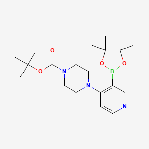molecular formula C20H32BN3O4 B6310073 4-(4-(tert-Butoxycarbonyl)piperazin-1-yl)pyridine-3-boronic acid pinacol ester CAS No. 1418132-88-3