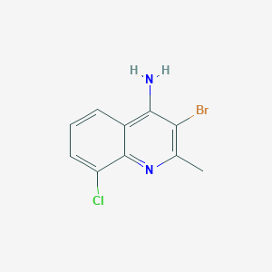 molecular formula C10H8BrClN2 B6310105 4-Amino-3-bromo-8-chloro-2-methylquinoline CAS No. 1333256-71-5