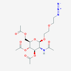 molecular formula C18H28N4O10 B6310133 2-(2-Azidoethoxy)ethyl-2-acetamido-2-deoxy-3,4,6-tri-O-acetyl-beta-D-glucopyranoside CAS No. 212896-43-0