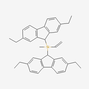 molecular formula C37H40Si B6310136 Bis(2,7-diethylfluoren-9-yl)methylvinylsilane CAS No. 1858256-74-2