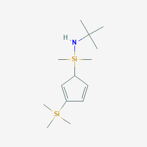 molecular formula C14H29NSi2 B6310151 N-(tert-Butyl)-N-(3-trimethylsilylcyclopentadienyldimethylsilyl)amine CAS No. 1858255-60-3