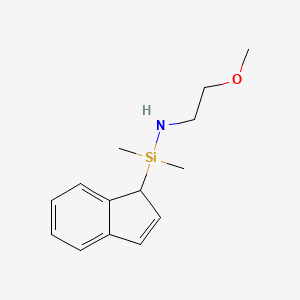 molecular formula C14H21NOSi B6310183 N-(Inden-1-yl-dimethylsilyl)-N-(2-methoxyethyl)amine CAS No. 213669-59-1