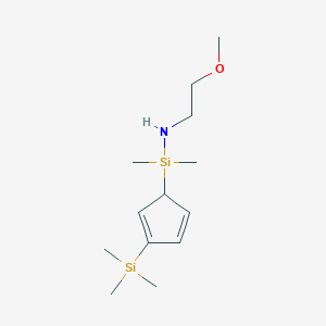 molecular formula C13H27NOSi2 B6310195 N-(3-Trimethylsilylcyclopentadienyl)dimethylsilyl-N-(2-methoxyethyl)amine CAS No. 1858242-31-5