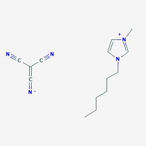 molecular formula C14H19N5 B6310223 1-Hexyl-3-methylimidazolium tricyanomethanide;  98% CAS No. 1365535-17-6
