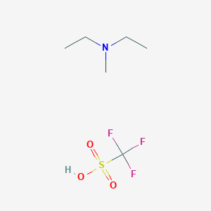 molecular formula C6H14F3NO3S B6310241 Diethylmethylammonium trifluoromethanesulfonate, 98% CAS No. 945715-39-9