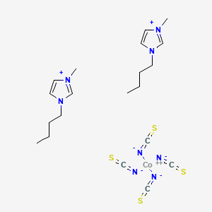 molecular formula C20H30CoN8S4 B6310274 Bis(1-butyl-3-methylimidazolium) tetrathiocyanatocobaltate;  99% CAS No. 1245942-47-5