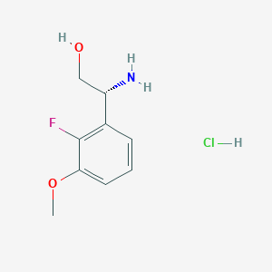 molecular formula C9H13ClFNO2 B6310275 (2R)-2-amino-2-(2-fluoro-3-methoxyphenyl)ethan-1-ol HCl salt CAS No. 1858272-98-6