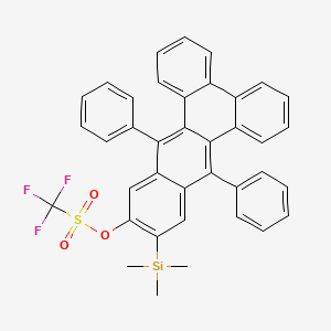 molecular formula C38H29F3O3SSi B6310278 9,14-Diphenyl-12-(trimethylsilyl)benzo[b]triphenylenyl-11-triflate CAS No. 1356628-47-1