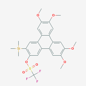 molecular formula C26H27F3O7SSi B6310284 6,7,10,11-Tetrakis(methoxy)-3-(trimethylsilyl)-triphenylenyl-2-triflate CAS No. 1858250-30-2