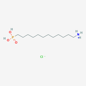 molecular formula C12H29ClNO3P B6310292 12-Aminododecylphosphonic acid hydrochloride salt;  95% CAS No. 2177270-88-9