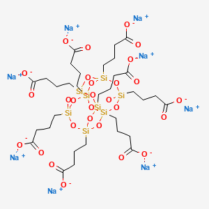 molecular formula C32H48Na8O28Si8 B6310309 Octakis(3-propionic acid)octasilsesquioxane sodium salt, 97% CAS No. 1356839-74-1
