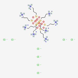 molecular formula C24H72Cl8N8O12Si8 B6310311 Octakis(3-aminopropyl)octasilsesquioxane octahydrochloride, 97% CAS No. 203256-25-1