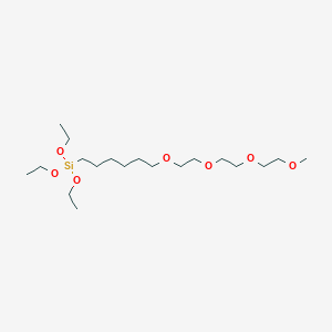 molecular formula C19H42O7Si B6310319 {6-{2-[2-(2-Methoxyethoxy)ethoxy]ethoxy}hexyl}triethoxysilane, 98% CAS No. 1310372-81-6